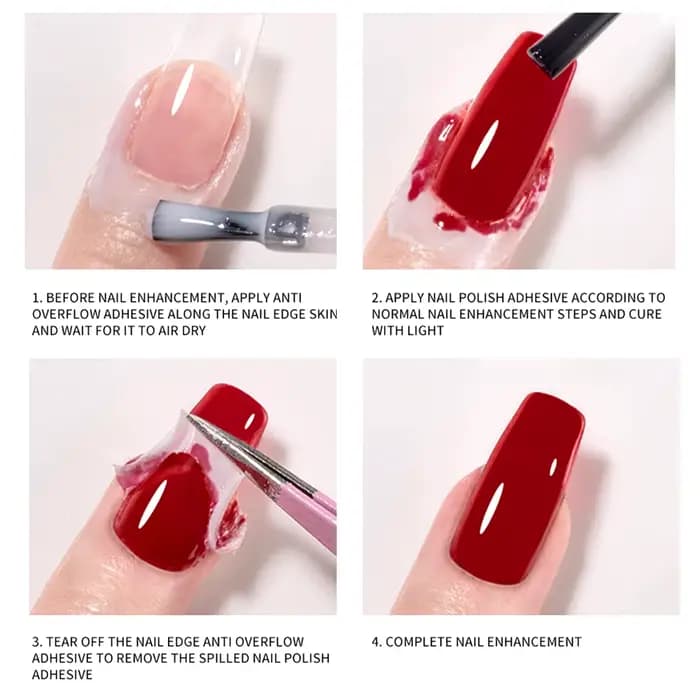 15mlNail Peel Off liquide Anti-débordement colle bord Latex bande