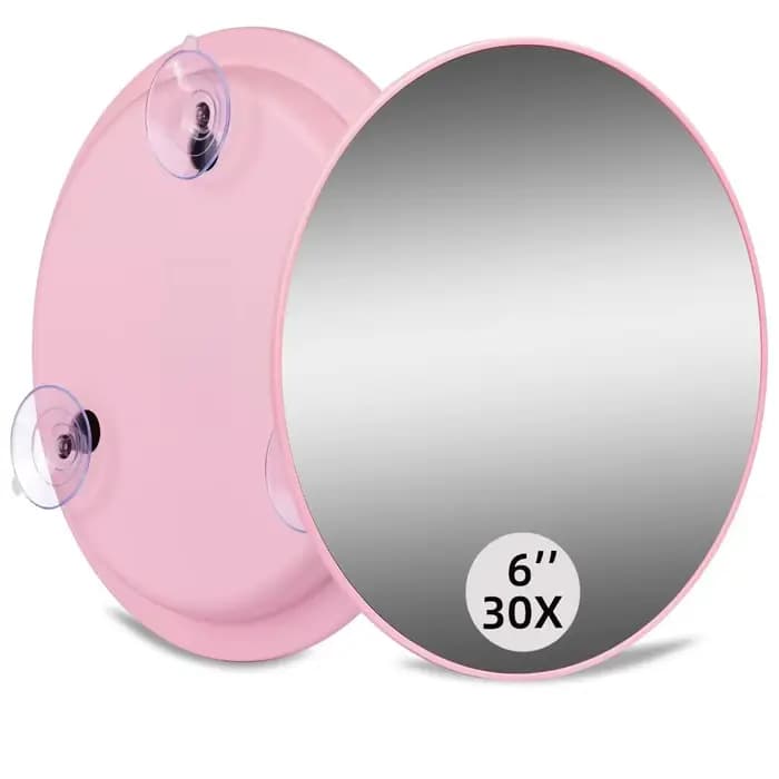 Miroir grossissant de maquillage rond 30X avec 3 ventouses