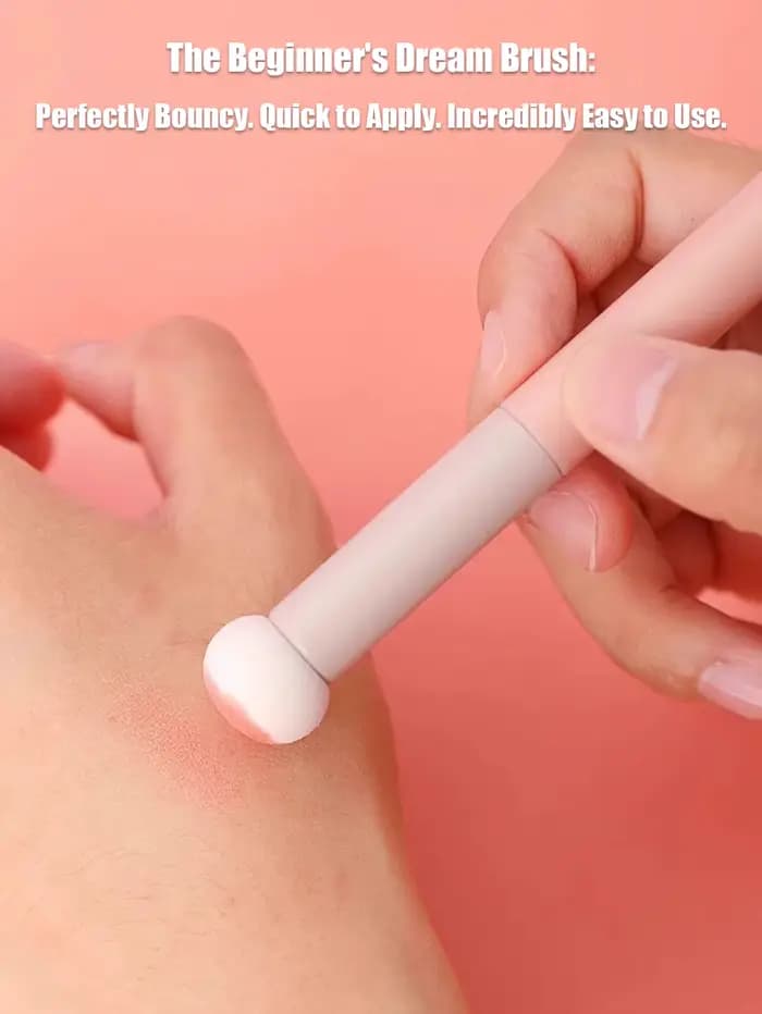 Brosse anti-cernes à pointe éponge à tête de champignon