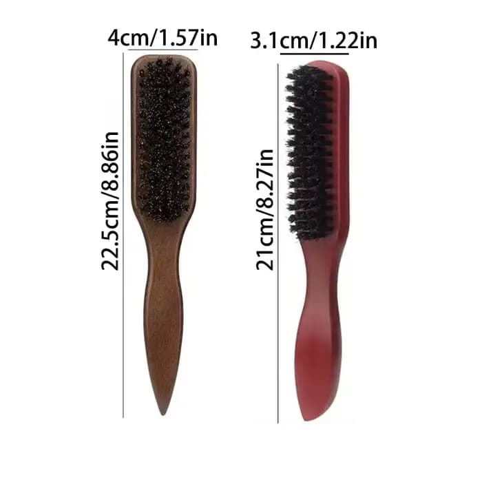 Brosse à cheveux en poils de sanglier (unisexe)-brosse à poils coiffants professionnelle sans parfum, adaptée aux cheveux épais/fins