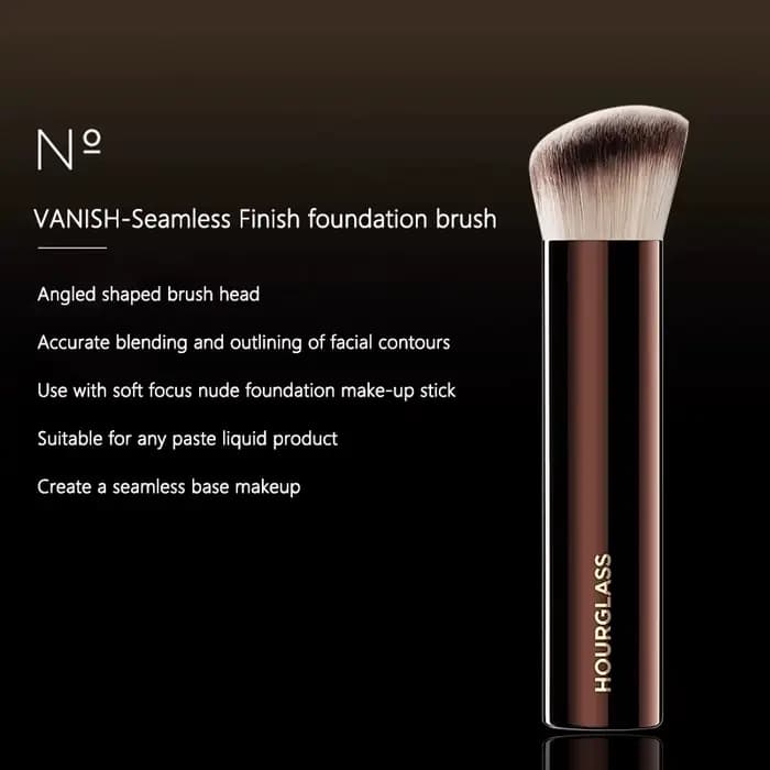 Sablier finition sans couture fond de teint brosse coudée