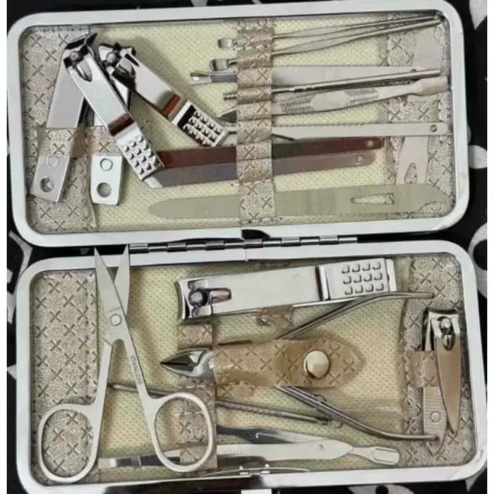 Ensemble d'outils de manucure et de pédicure 19 pièces/ensemble avec boîte de rangement