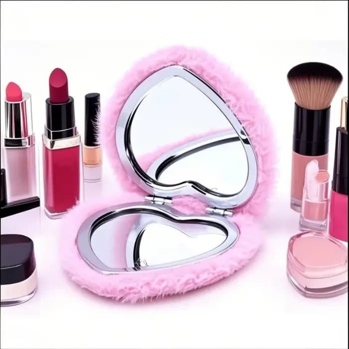 Miroir de maquillage pliable double face