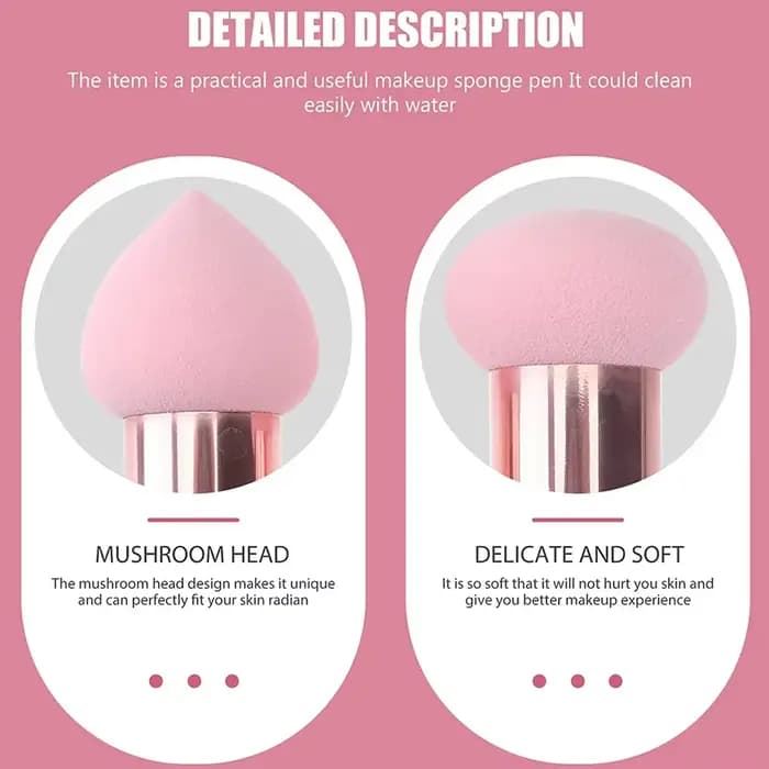 Ensemble d'éponges de maquillage 3 pièces avec poignées – 3 formes uniques