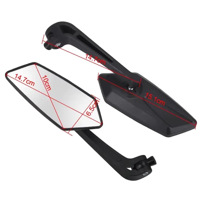 Rétroviseur de guidon de moto, rétroviseur d'extrémité de barre de moto pour café Racer Scooter, miroir de Motocross 8/10mm