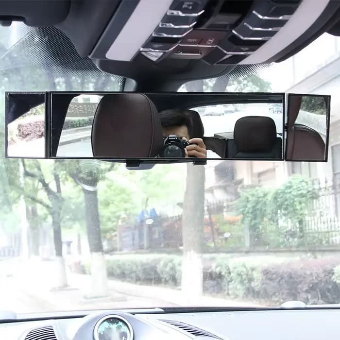 Clip intérieur convexe de 285MM de large sur rétroviseur transparent universel Anti-éblouissement Anti-buée rétroviseur panoramique miroir incurvé