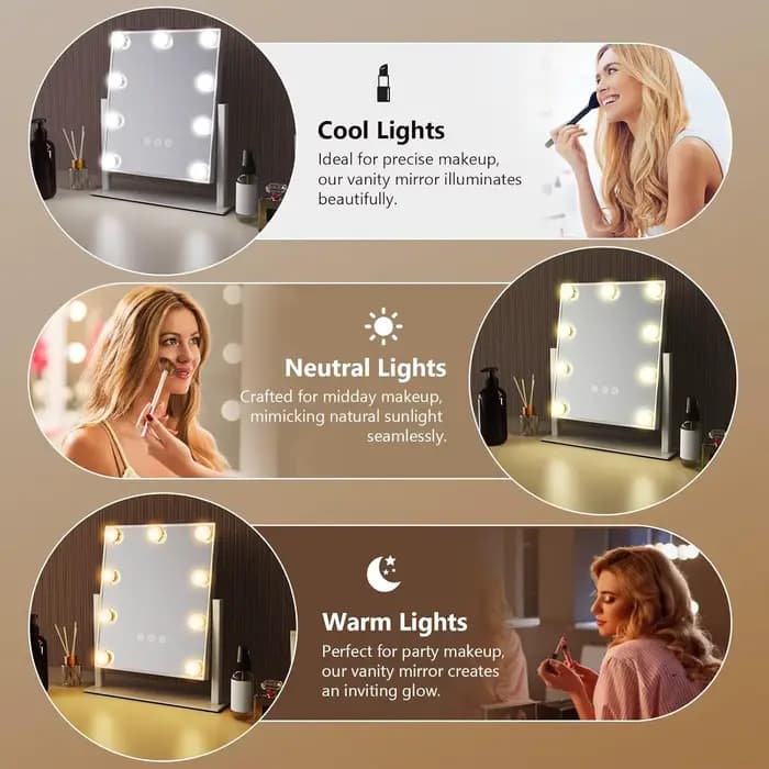 Miroir de courtoisie avec lumières