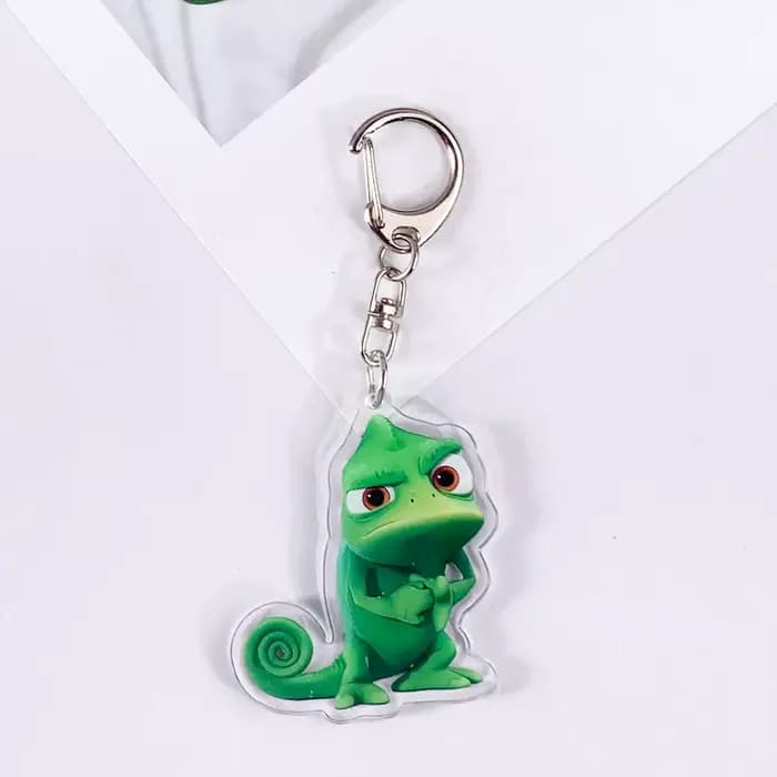 Porte-clés en acrylique de dessin animé Disney Rapunzel, accessoires mignons pour sac, pendentif amusant pour sac à dos, cadeaux pour amis, 1/13 pièces