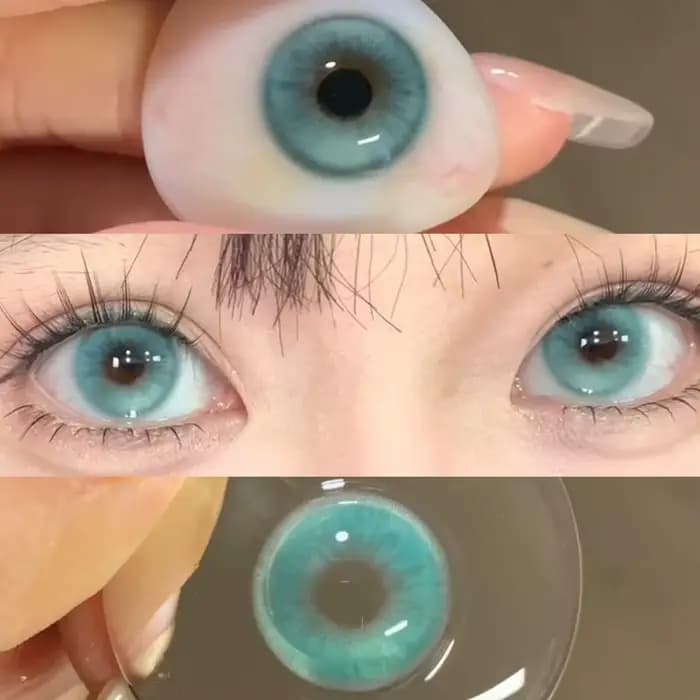 Lentilles de Contact de couleur verte pour les yeux 1 paire Cosplay Prescription pour myopia0-800 degrés