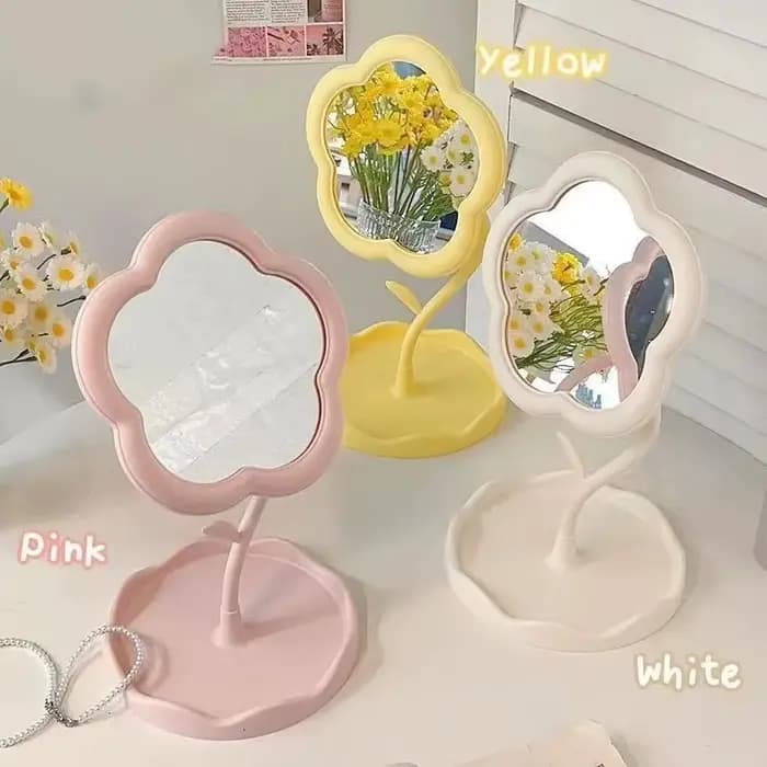 Miroir de bureau miroirs à fleurs dortoir créatif