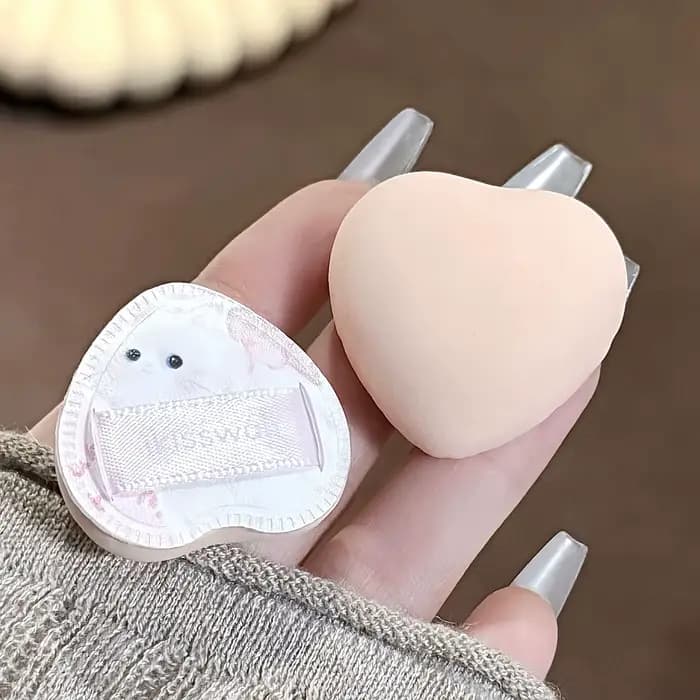Ensemble de mini éponges à doigts roses mignonnes avec boîte