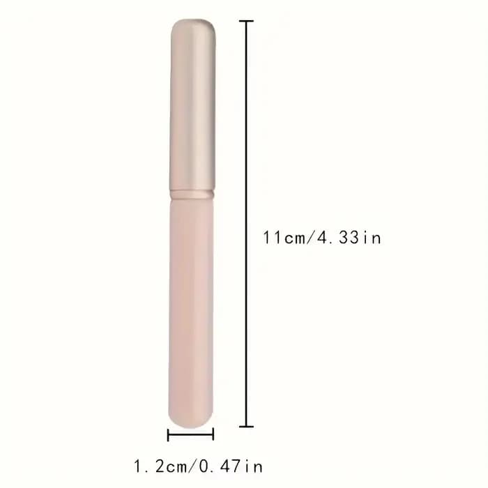 Brosse à rouge à lèvres professionnelle à tête ronde avec capuchon