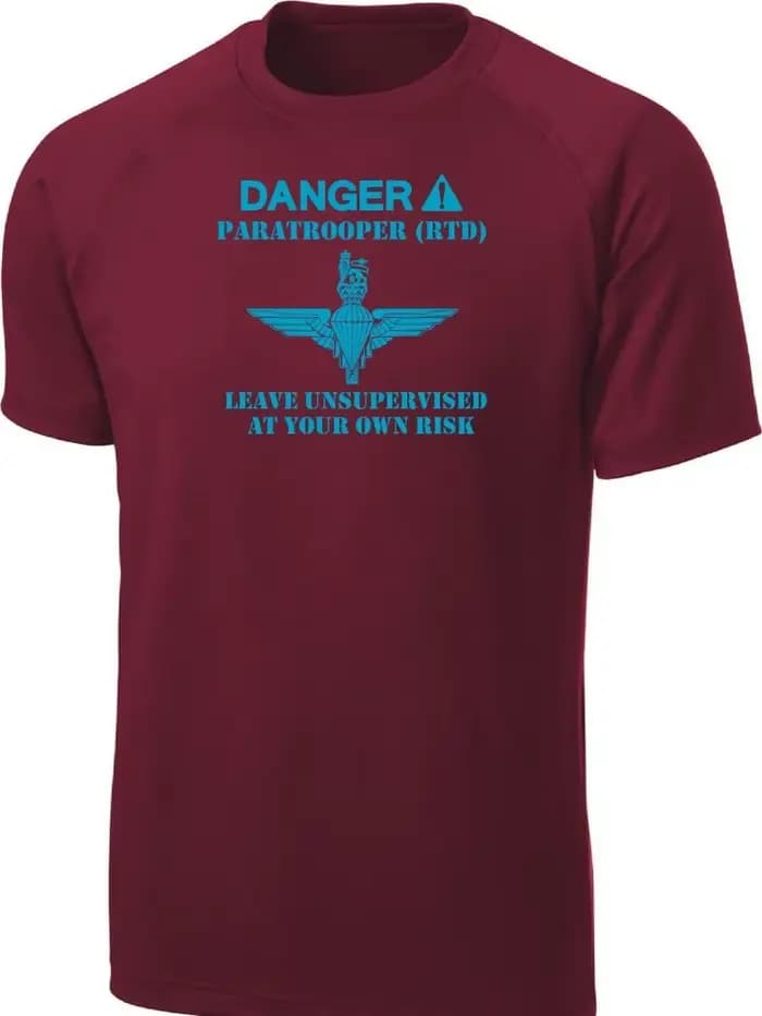 T-Shirt à Manches Courtes du Régiment de Parachute pour Homme, Parachutiste Rtd de l'Armée Britannique, Produits Personnalisés Décontractés