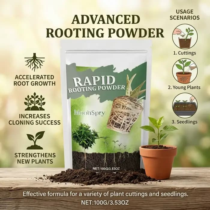 Hormone d'enracinement en poudre à action rapide, stimulateur de racines pour plantes, idéal pour le jardinage domestique, plantes en pot, semis, bio-stimulant organique