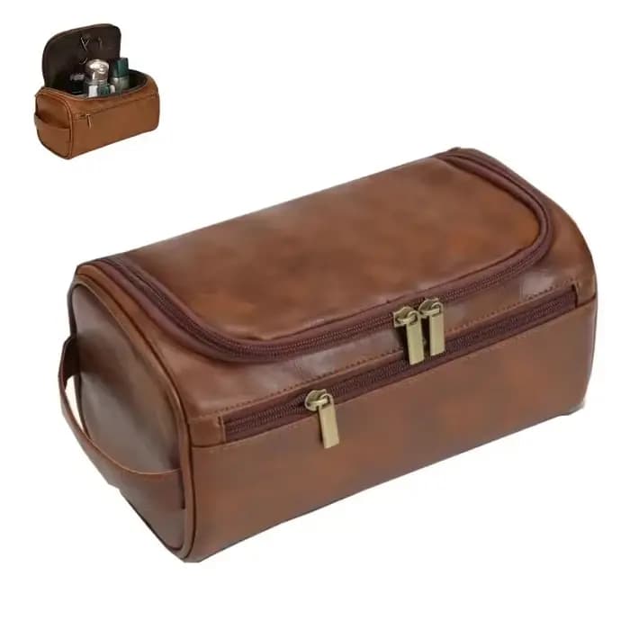 Trousse de toilette en cuir pour hommes et femmes