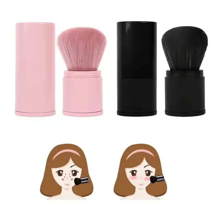 Brosse de maquillage à tête rétractable pour femme et fille