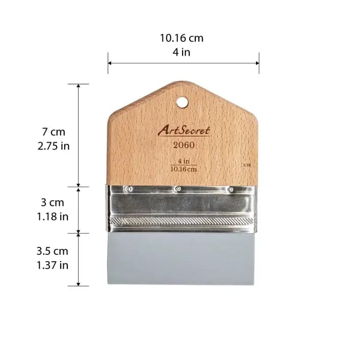 Artsecert 1-4 pièces pinceau en Silicone manche court en bois pinceaux plats flexibles pour peinture à l'huile acrylique Application lisse