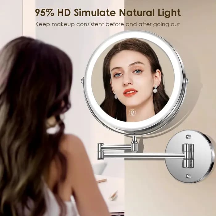 Miroir de maquillage mural pour salle de bain