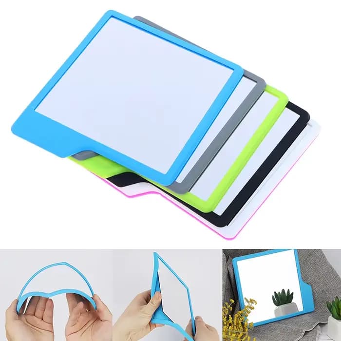 Miroir à selfie en silicone incassable pour salle de bain
