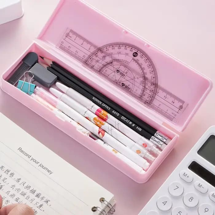 Trousse à crayons en plastique de haute qualité, boîte à stylos Portable de grande capacité, organisateur de papeterie pour élèves du primaire