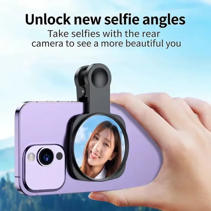 Miroir de confidentialité convexe à clipser, rétroviseur grand angle pour selfies sur téléphone et surveillance anti-espionnage au bureau, miroir pour caméra de smartphone
