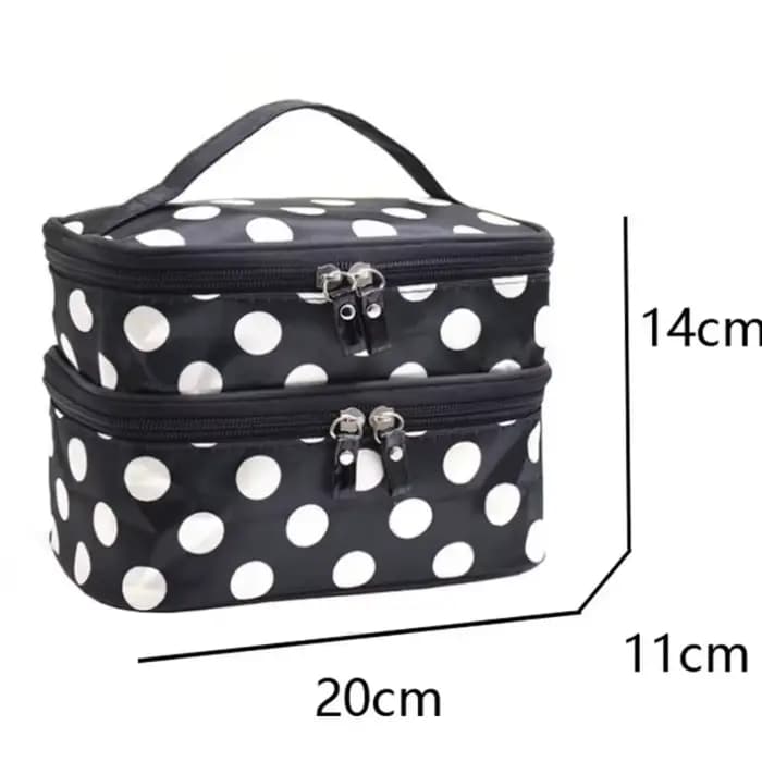 Sac de maquillage double couche tendance
