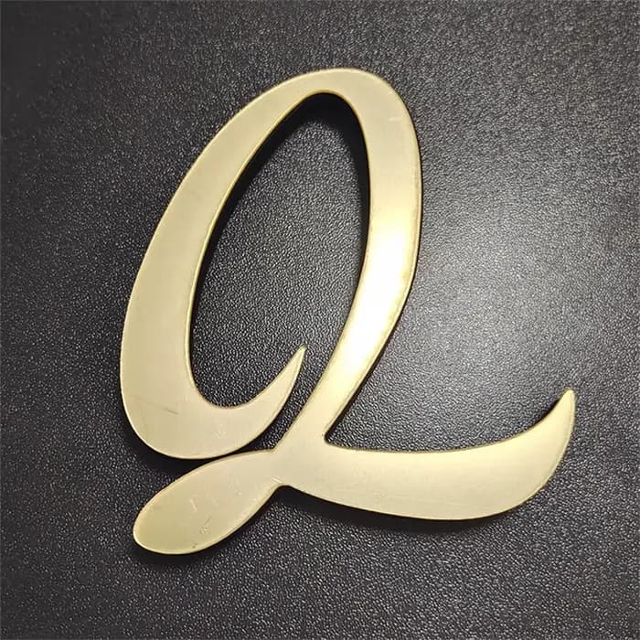Grande taille 20 cm or 3D acrylique miroir Surface lettres anglaises Stickers muraux décor à la maison