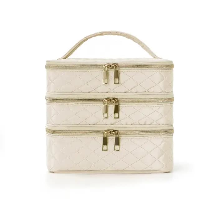 Trousse de maquillage à trois couches de luxe