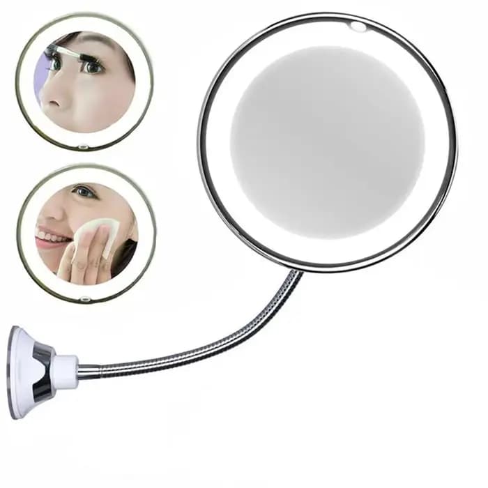 Miroir de Maquillage Rotatif à 360 ° avec Lumière LED