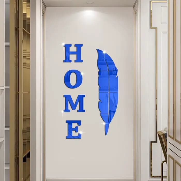 Miroir à plumes avec lettres anglaises 3D