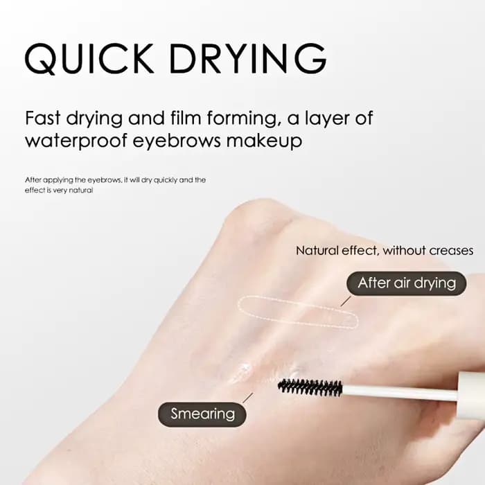 QIBEST Gel Sourcils Transparent Longue Durée Effet Naturel 3D Hydratant Coiffant Maquillage Savon