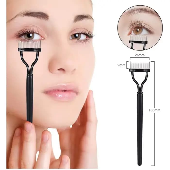 Séparateur de cils dents métalliques recourbe-cils droit maquillage de beauté brosse