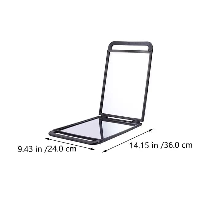 Miroir de poche double face pour barbier et salon de beauté, design compact pour les voyages et l'utilisation en salon, réflexion haute définition