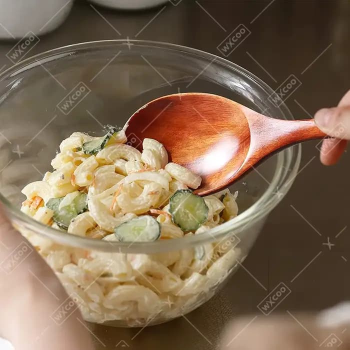 Cuillères à salade durables de 10 pouces, ensemble de couverts en bois d'acacia, mélangeur à salade, fourchette et cuillère, serviteurs à salade, ustensiles de cuisine, 2 pièces
