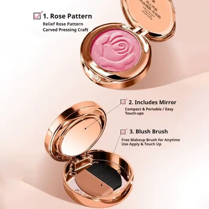 Palette de blush rose gaufré