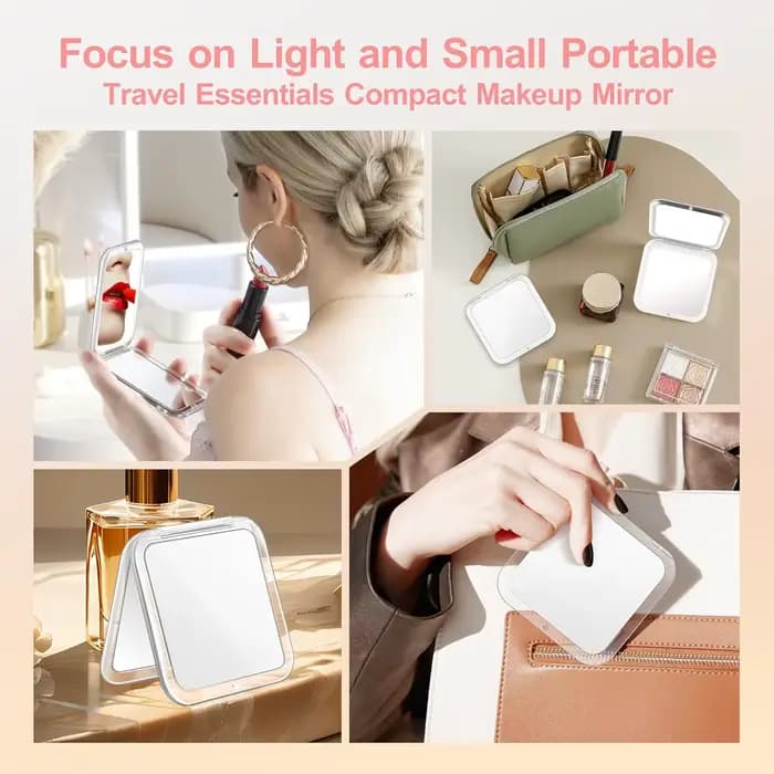 Miroir de maquillage Compact avec grossissement 30X