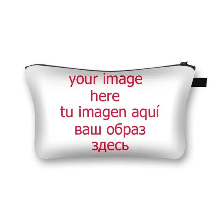 Trousse à cosmétiques personnalisable avec votre image/logo/nom pour femme