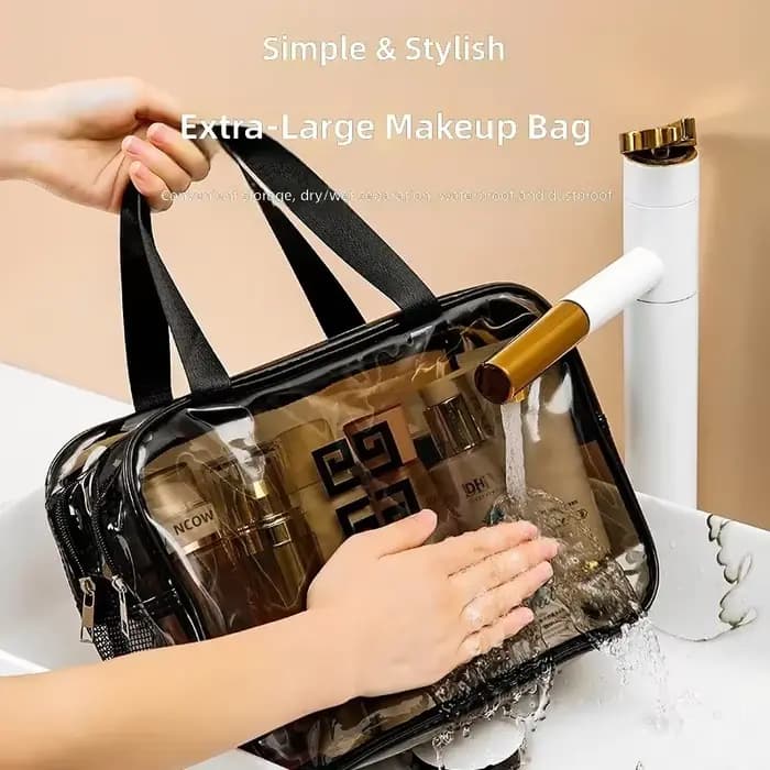 Trousse de Toilette Double Couche Imperméable pour Voyage
