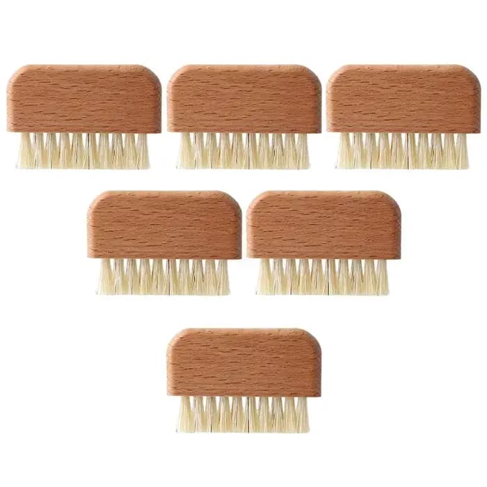 Brosses de nettoyage des ongles mini brosse à poussière d'ongles en bois et poils de porc outils
