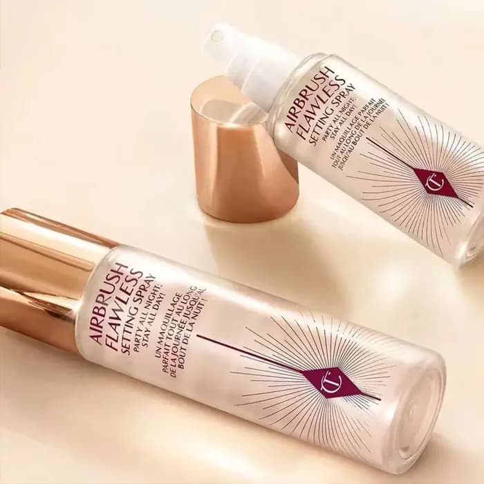 Charlotte Tilbury Eyeshadow Pigmented Smooth & Airbrush Spray Matifiant Hydratant Longue Tenue Estompe les Pores Base de Maquillage Parfaite
