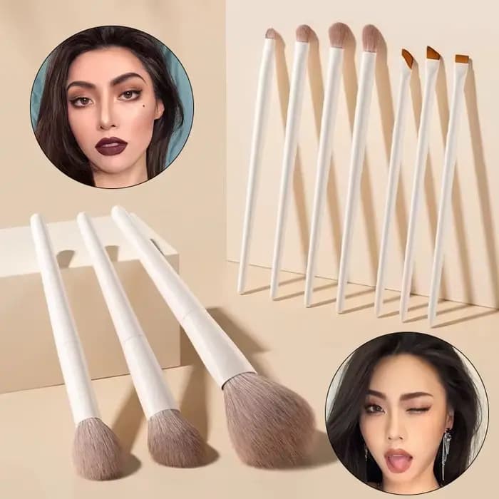 Ensemble de pinceaux de maquillage professionnels en porcelaine Cloud