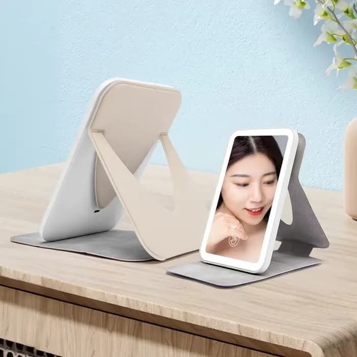 Miroir de maquillage de bureau en PU