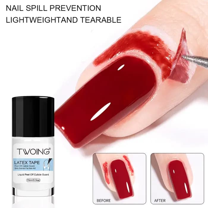 15mlNail Peel Off liquide Anti-débordement colle bord Latex bande