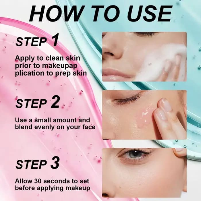 Gel d'apprêt, formule hydratante pour raffiner les pores