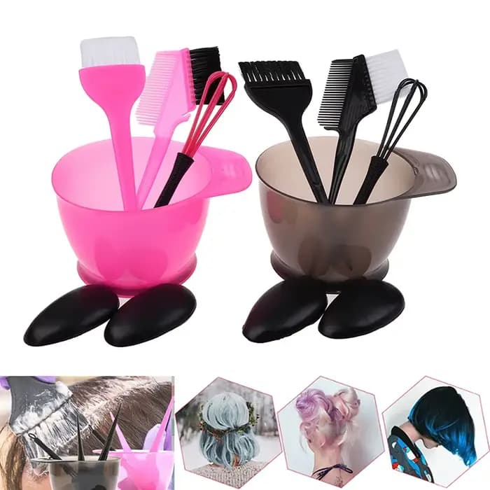Ensemble de brosses et bols pour coloration des cheveux