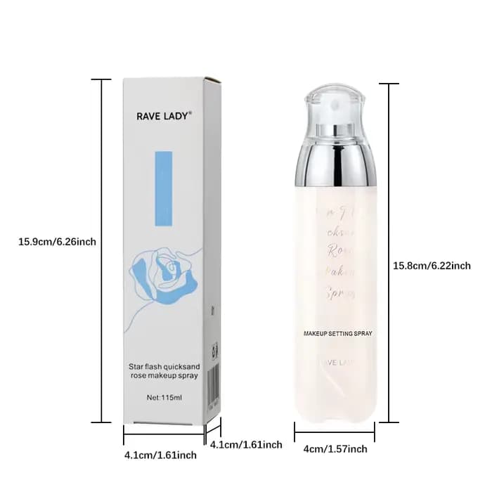 Rave Lady 115ml visage hydratant Spray tonique étoile Flash sables mouvants Rose