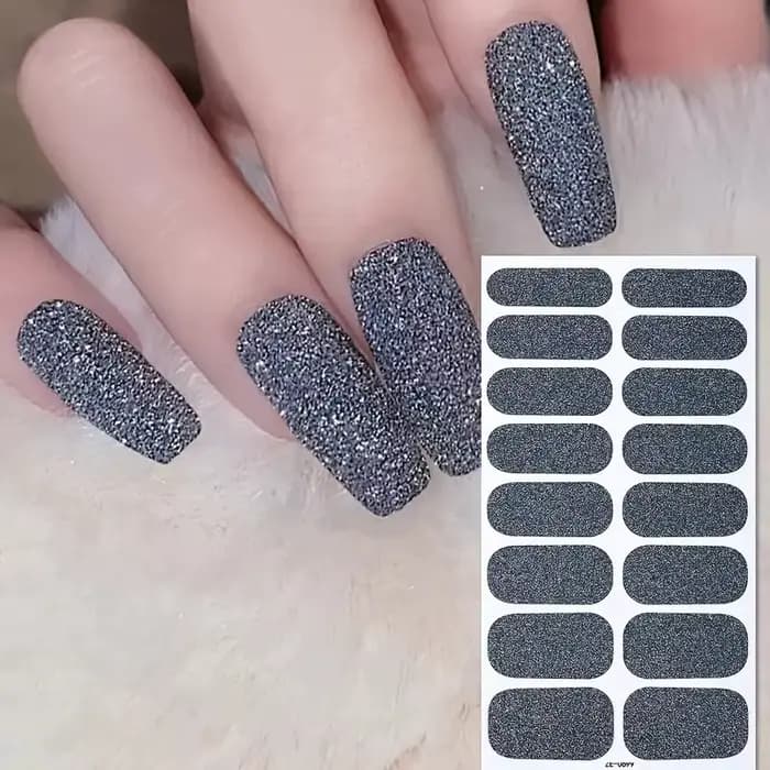 8 feuilles de bandes de vernis à ongles à enveloppe complète