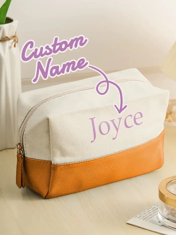 1 pièce Trousse de maquillage personnalisée avec nom