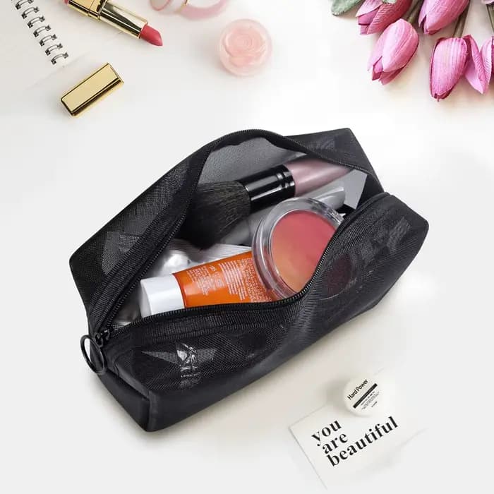 Aosbos – ensemble de 3 sacs à cosmétiques en maille