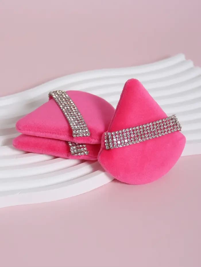 3 diamant Triangle poudre bouffée visage maquillage outil éponge velours doux lisse beauté